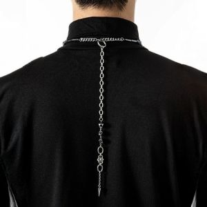 Gothic Punk Metal Chain Extension Necklace