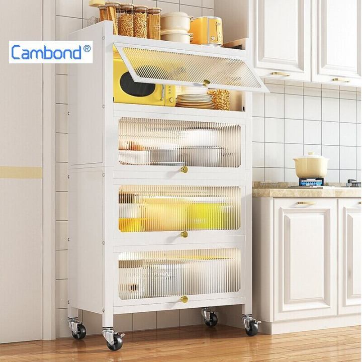【เคลียร์สต็อก‼️เหลือน้อย】Cambond ตู้กับข้าวครัว 5ชั้น คาร์บอนสตีล กัน ...