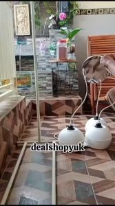 Lampu Gantung Hias Moonlight / Kap Lampu Minimalis Putih Ruang Tamu Kamar Makan Dapur Teras Cafe / Lampu gantung / Lampu Hias Minimalis 1Set Lengkap isi 3 Moonlight PROMO