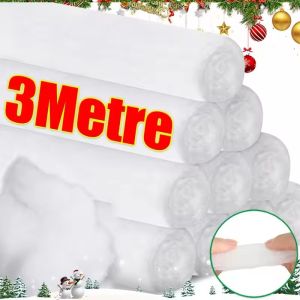 3M Artificial Christmas Snow Blankets White Snow Mat Roll Soft Cotton Snow Carpet for Xmas Tree Table Party Decor Village Display