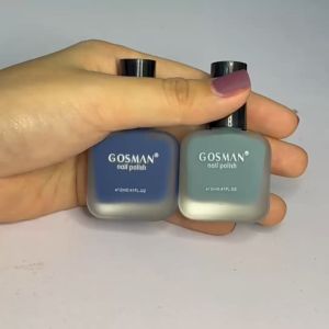 Matte Nail Polish Pengilat Kuku Matte Smoky Grey Color Mist Blue Color White Color 哑光指甲油 磨砂指甲油
