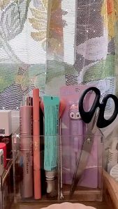Pencils Brush Box Acrylic / Rak Make up dan Skincare Akrilik/ Tempat Alat Kecantikan Starlight Kotak Brush Acrylic Tempat Kuas Makeup Kosmetik Akrilik Kotak Penyimpanan Brush