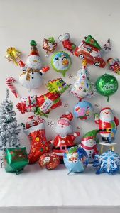 Merry Christmas Balloons Santa Claus Snowflake Christmas Tree Elk Crutches Gift Box Foil Balloons Xmas Party Decor