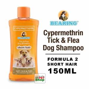 Bearing Tick and Flea Dog Shampoo Short Hair Formula 2 150ml | Anti-Tick Flea and Lice Treatment for Dogs