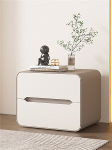 Floor-Standing Master Bedroom Large Bedside Table Accessible Luxury Fancy Modern Minimalist Installation-Free Minimalist Creative Solid Wood Bedside Cabinet