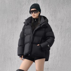 Guvet | New Womens Puff Quilted Down Jacket Black