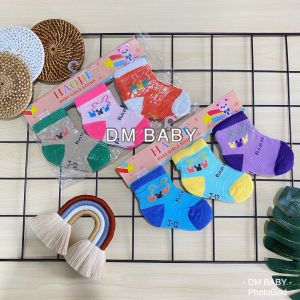 3 Pasang Kaos Kaki Bayi 3 in 1 Usia 0-12 Bulan Kualitas Premium HAOJIE