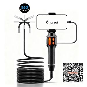 Máy Nội Soi Công Nghiệp Borescope Có Camera Dạng Rắn Khớp Nối Hai Chiều Có Đèn Dành Cho Ô Tô Hỗ Trợ IOS Android 120 °   Góc Nhìn