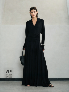 Slenderizing Lace-Trimmed Wrap Around Dress