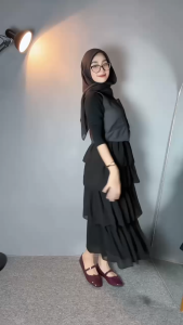 ROK SUSUN CERUTY 4 LAYER / ROK MIDI REMPEL SUSUN MIX FURING / RUFFLE SKIRT KOREANSTYLE KEKINIAN