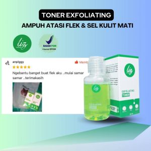 Toner Exfoliating Resmi BPOM Elzet Skincare Pemutih Kulit Wajah Kusam Penghilang Flek Hitam Melasma Membandel