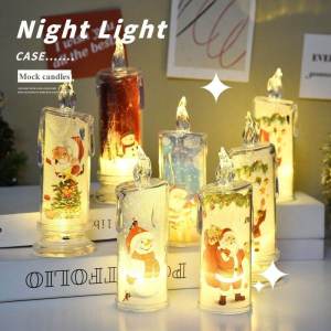 Christmas Candle Light Creative Simulation LED Electric Candle Ambient Light Christmas Decorations