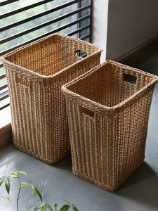 Scandinavian Rattan-like Laundry Basket