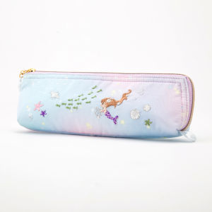 Princess Mermaid Grey Cinderella Embroidered Makeup Bag Pen Case Jewelry Box Storage Bag Cute Cartoon Anime Style Cubic Zipper