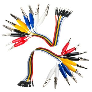 Dupont to Alligator Clip Jumper Wires 20cm Male/Female for Arduino Raspberry Pi Microbit Breadboard DIY Projects