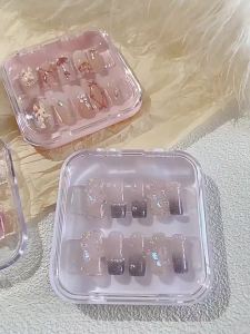 Nail Storage Box Kotak Kuku Palsu Tempat Fake Nails Display Kuku Palsu Nail Art Box Packaging-🌹Tamia