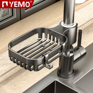 YEMO | Kitchen Faucet Organizer Basket with Drainage and Storage Function