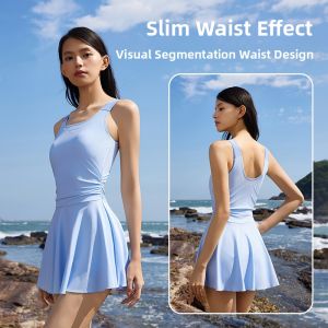 Li-Ning | Elegant and Versatile Womens One-Piece Dress Swimsuit