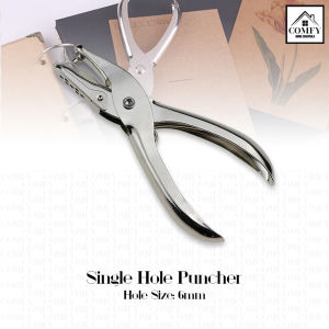 High Quality Single One Hole Puncher Metal Hand Held Puncher For Ticket/Crafts/Stationery (6MM)