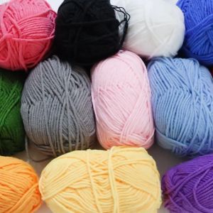 【23 colors】50g 5 plys milk yarn Cotton Wool Thread for Knitting Scarf Handmade DIY Fabric