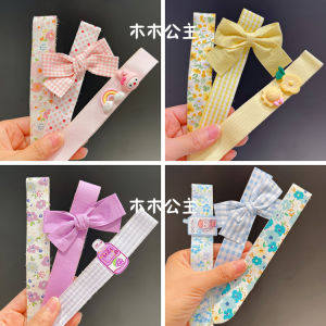 Mumu Princess Childrens Hair Accessories Girls Bangs Velcro Hair Band Fixed Broken Hair Stickers Bow Adhesive Headband
