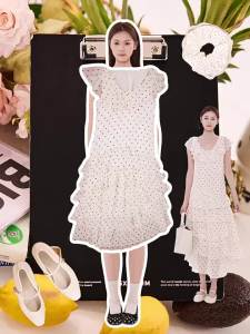 BEIQIANI | Polka Dot Ruffled Asymmetrical Dress