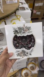 Bohemian Bowl Ceramic Glass Bowls With Box Door Gift Murah Mangkuk Kaca Goodies Vip Kahwin Tunang Nikah Door gift Mangkok