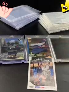 ที่ใส่การ์ดแม่เหล็ก 10 ชิ้นสำหรับการ์ดสะสม กล่องใส่การ์ดเบสบอล 35PT แม่เหล็ก Toploaders ตัวป้องกันการ์ดกีฬาพร้อมการป้องกันแสง UV เหมาะสำหรับ TCG การ์ดเกม การ์ดฟุตบอล