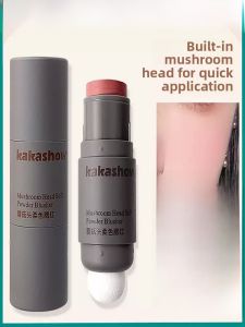 Kakashow Dual-Head Blush Stick Natural Makeup Creamy Cheek Color Puffiness Shade Sun-Kissed Look Easy to Apply Long Lasting