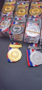 Book and Torch Educational Medal 5cm to 3.5cm Miguelito Small Big Sizes Recognition Graduation Medals Gold Silver Bronze