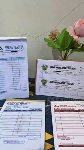 nota custom 1/4 paketan 50 buku gratis dsain nota standar bon ful color Super Digital Printing