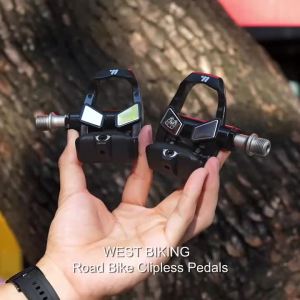 WEST BIKING Road Bike Pedal 3 Bearings Lightweight Clipless Pedal High-Strength Nylon Bicycle Lock Pedal Bike Accessories