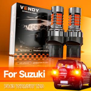2pcs LED Brake Light Blub Lamp W21/5W 7443 T20 Canbus No Error For Suzuki Grand Vitara 1 2 1998-2016 Ignis 3 Jimny Liana SX4