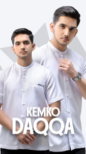 Rabbani - Kemeja Koko Muslim Pria Lengan Pendek Dewasa Kemko Daqqa Exclusive
