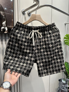 Luxurious Casual Hawaiian Retro Sports Shorts Loose Beach Vacation Couples Clothing Polyester Fiber Summer Regular Thickening Shorts