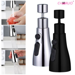 Cammuo 3-Mode Universal 360° Rotate Kitchen Faucet Kitchen Replaceable Faucet ABS Durable Water Tap Water Basin Sink Shower