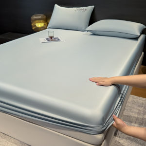AIYUN | Cool Feeling Ice Silk Plain Bed Skirt