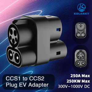 Kolanky CCS1 to CCS2 EV DC 1000V 250A CCS1 Plug Charging Connectors CCS2 EV Charger Connector Adapter Car Accessories