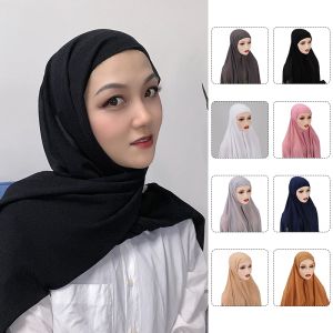 【Fast Shipping】1.75 Meter Tudung Muslimah Chiffon Shawl Chiffon Lace Scarves High-end Womens Long Head Scarf