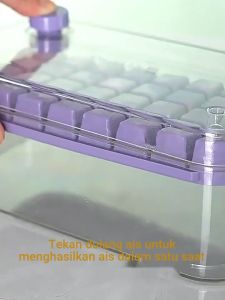 64 Grid ICE Cube Maker Mould ICE Cube Tray With Top Cover Silicone ICE Cube Mould Silikon Dulang Ais Dengan Penutup 制冰盒
