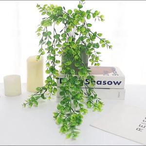 1 Cây Giả Treo Tường 5 Nhánh Mây Tre Đan Hình Cây Bạch Đàn Trang Trí Nhà Cửa Ngoài Trời
