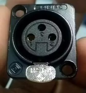 soket bodi  xlr male gaisler hitam besi