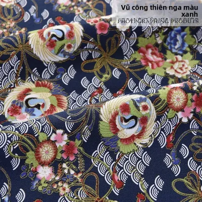 Vải Cotton Phong Cách Nhật Bản DIY Vải May Quần Áo Vải Vải Gia Đình Vải Thêu Vàng Vải Vải Hoa Cotton Nguyên Chất Vải Thấm Hút Ẩm