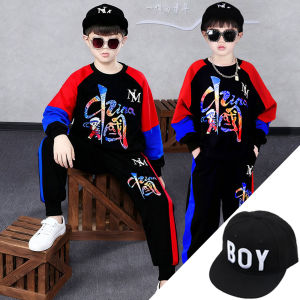 Cool Kids Cotton Long Sleeve Hoodie Set Autumn Wear for Boys Trendy Comfortable Breathable Clothing Suitable for Various Occasions