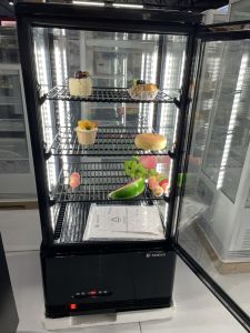 ตู้แช่1ประตู กระจก 4 ด้าน ตู้แช่ขนม เบเกอรี่ เครื่องดื่ม ยี่ห้อ SANDEN INTERCOOL รุ่น SAG-0783 (สีดำ) ความจุ 78 ลิตร ตู้แช่เบเกอรี่ 1 ประตู - Lazada