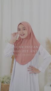 Bergo Anak Pet Antem Jersey Size 4 - 7 Tahun | Kerudung Anak Perempuan Jilbab Sekolah SD Hijab Anak Tanggung Daily