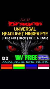 D2 Universal Winker Eye Sticker for Motorcycle and Car