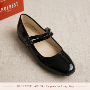 Shoebest Black Leather Shoes for Women "Colette" 6013