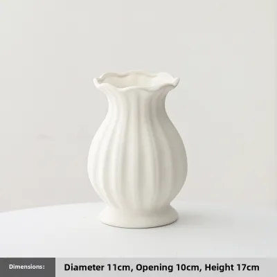European Style White Ceramic Rose Vase