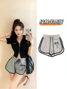 Pure Cotton Shorts Female Outwear American BM Pure Desire 2024 New Arrival Summer High Waist A- line Slimming Home Wear Pajama Pants Casual